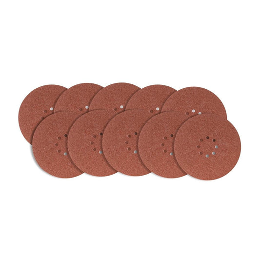 Craftright 225mm Sanding Discs 10 Pack Paper Hook And Loop Fitment - Auzzistore