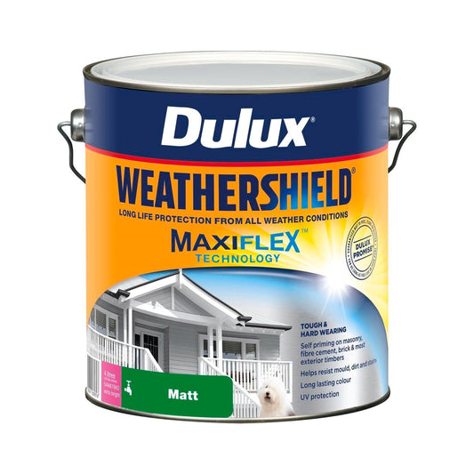 Dulux Weathershield Exterior Paint - Extra Bright Matt - 4L - 205mm x 198mm x 180mm - Auzzistore