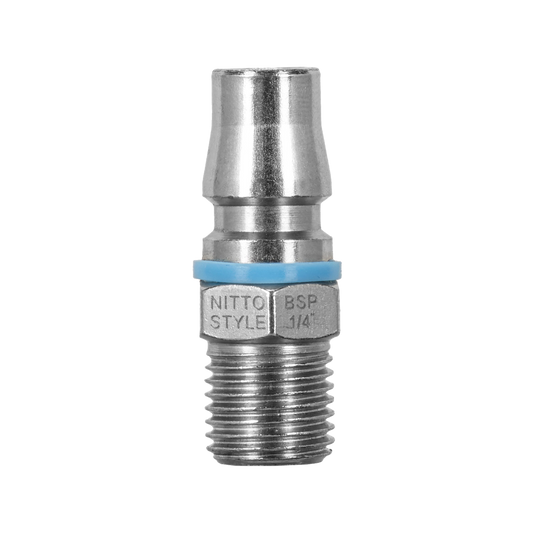 Powerfit Nitto Style Male Plug - ¼" - Solid Steel - 150PSI - Auzzistore