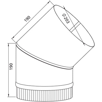 Scandia 45 External Flue Bend Kit - 6" Stainless Steel - Durable Design