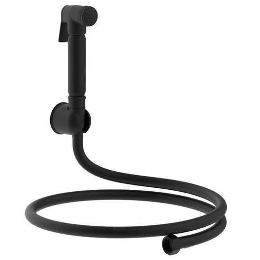 Evekare 1 2m Matte Black PVC Bidet Spray with Holder - Lead-Free - Wall-Mounted