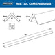 Metal Mate Aluminium Equal Angle 40x40x1mm Silver Lightweight 1m