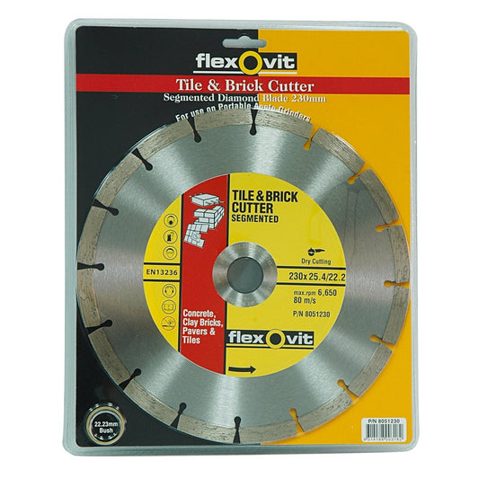 Flexovit Segmented Diamond Grinder Blade 230mm Metal General Purpose - Auzzistore