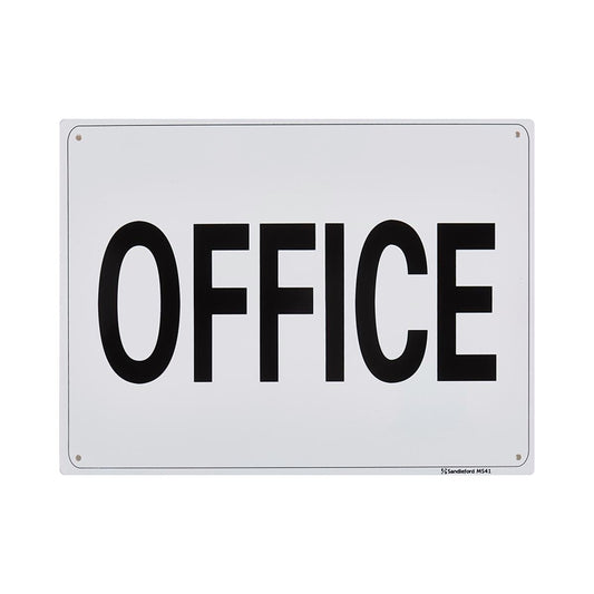 Sandleford Office Sign 300 x 225mm Polypropylene Durable Outdoor - Auzzistore