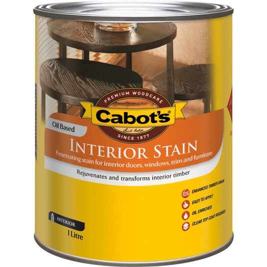Cabot S Interior Stain - 1L - Cedar - Oil Based - Easy Application - Auzzistore