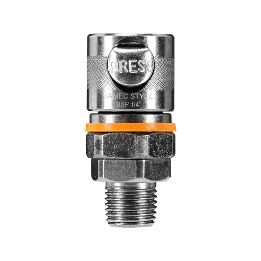 Powerfit Jamec Coupler - 1/4" BSP Male - Steel - Durable Design - Auzzistore