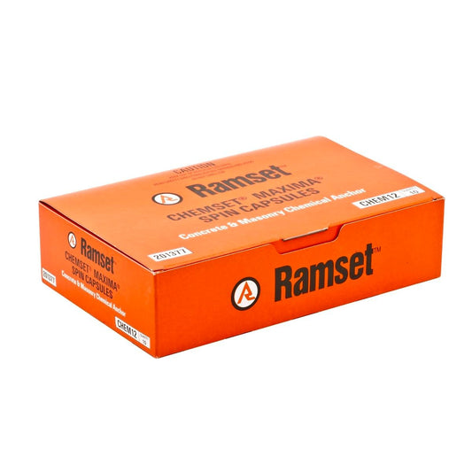 Ramset M12 Maxima Chemical Epoxy Capsule 10 Pack 12mm Polyester Strong Bond