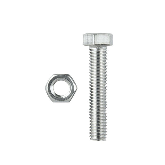 Pinnacle M8 Hex Bolt and Nut 50mm Stainless Steel 2 Pack Durable - Auzzistore