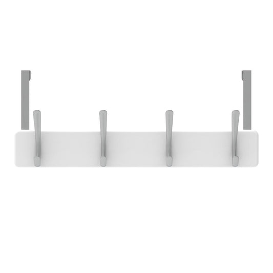 Mode 4 Over Door Hanger - 5 Hooks - 450mm x 70mm x 45mm - White