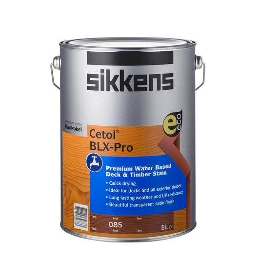 Sikkens Teak Cetol Blx Pro Timber Stain 5L - Water-Based - Low Satin Finish - Auzzistore