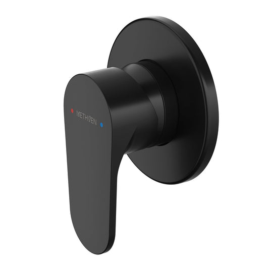 Methven Glide Shower Mixer - Matte Black - 80mm Brass - Durable Design