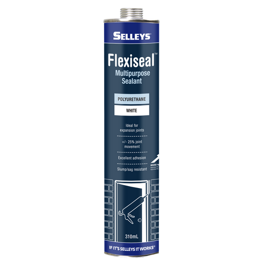 Selleys White Flexiseal Polyurethane Sealant 310ml Weatherproof Flexible - Auzzistore