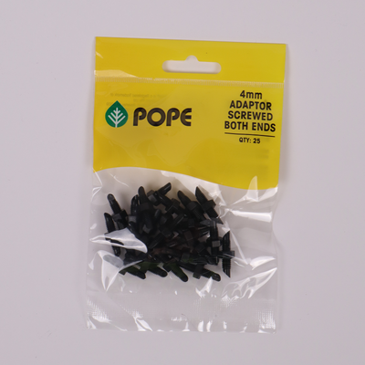 Pope 4mm Adaptor Screwed Both Ends Polypropylene 25 Pack Benefits