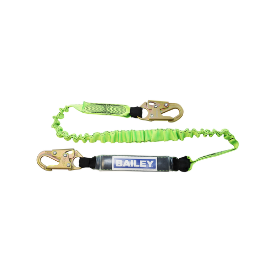 Bailey Fall Protection Energy Absorbing Lanyard - 1.4m to 2.0m - Hi-Vis - Safety and Flexibility