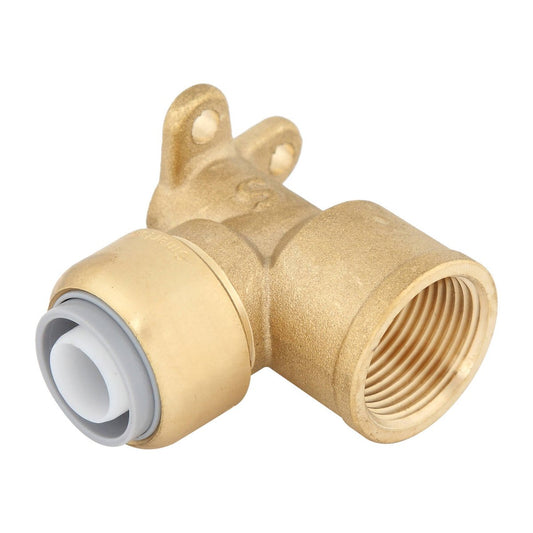 Smartex Pex Female Lugged Elbow - 20 x 20mm - Lead Free Brass - Push-Fit - Auzzistore