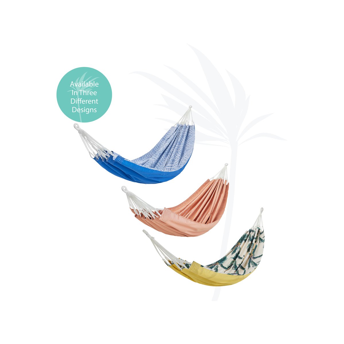 Two Trees Double Cotton Hammock - 120cm x 220cm - Soft Durable Fabric