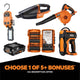 AEG 18V Brushless 3-Piece Force Kit - 5.0Ah Battery - Heavy-Duty Tools