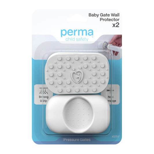 Perma Child Safety Baby Gate Wall Protectors - 2 Pack - Soft Rubber - Wall Protection