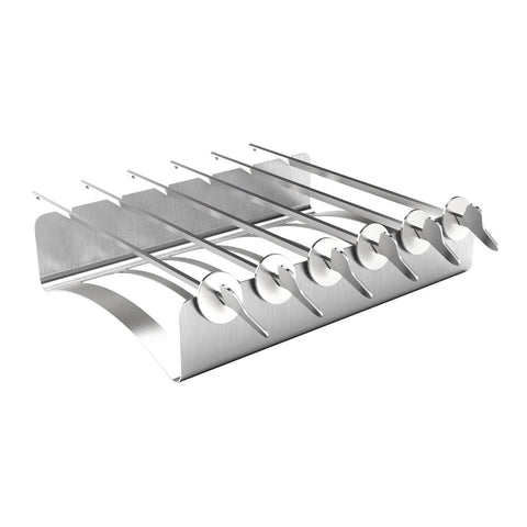 Matador Skewer Rack and Skewers - Stainless Steel - 6 Skewers - Durable - Auzzistore