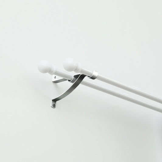 Windoware Satin Double Stayed Curtain Rod Bracket 2 Pack - 127mm - 16mm Support – view 2 - Auzzistore