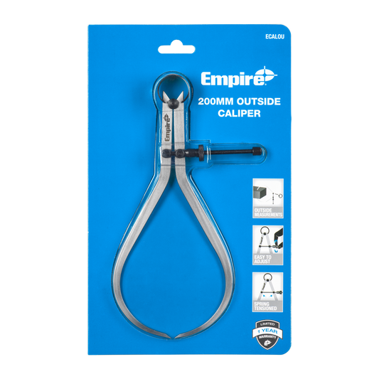 Empire 200mm Outside Spring Calipers - Durable Carbon Steel - Accurate Measurements - Auzzistore