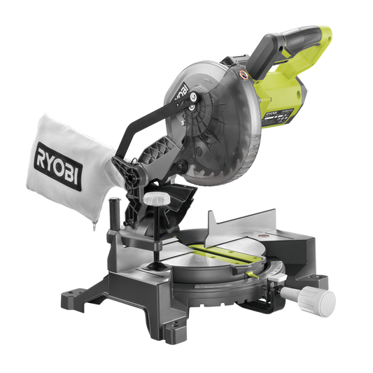 Ryobi 18V One Mitre Saw Tool Only - 184mm - Compact Lightweight Design - Auzzistore