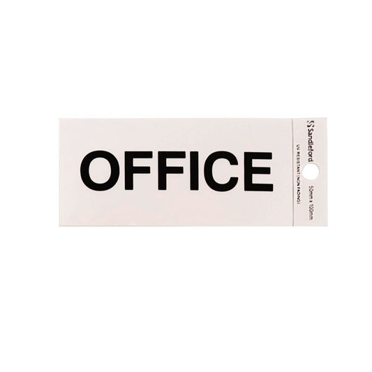 Sandleford Office Silver Self Adhesive Sign 100 x 50mm - Auzzistore