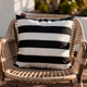 Mojo 45cm Striped Cushion Cover - Black - Contemporary Design