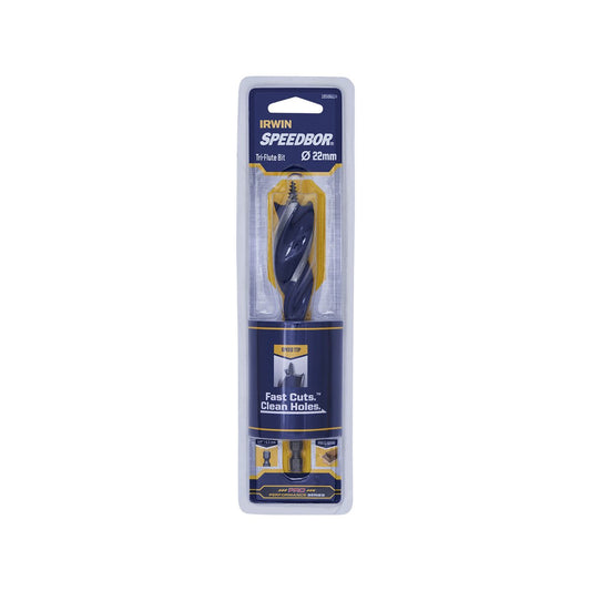 Irwin Speedbor Max Auger Bit - 22mm - Steel - Tri-Flute Design – view 2 - Auzzistore
