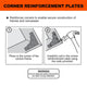 Everhang Corner Reinforcement Plates 4 Pack Steel Durable Easy Install