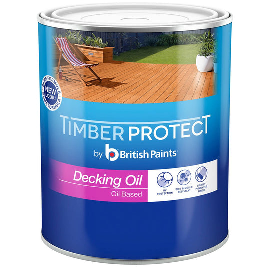Timber Protect Decking Oil - 1L - Oil Based - UV Resistant - Auzzistore