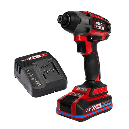 Ozito PXC 18V Brushless Impact Driver Kit - 220Nm Torque - 1 Pack - 189mm x 170mm x 227mm - Auzzistore