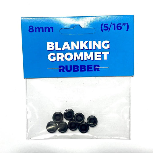 Premier Blue 8mm Rubber Blanking Grommet - Nitrile - Black - Durable - 1 Pack - Auzzistore