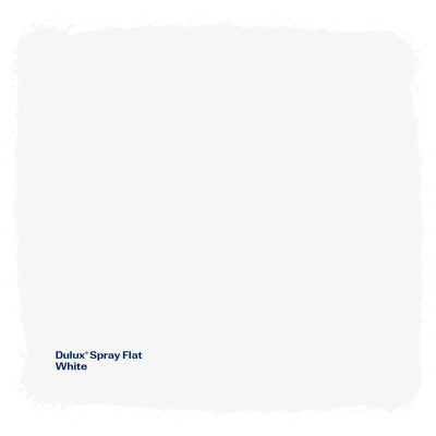 Dulux 340g Spray Paint - White Flat - 0.34L - Fast Drying, Self-Priming