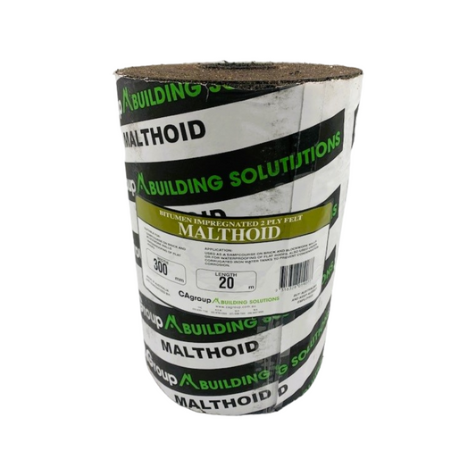 Consolidated Alloys Malthoid - 300mm x 20m - Bitumen Felt - Waterproofing