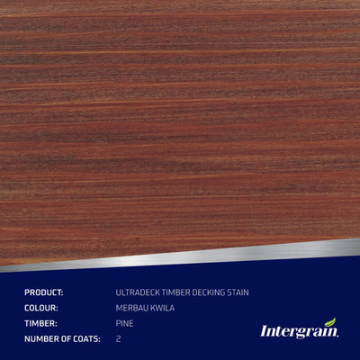 Intergrain 1L Merbau NaturalStain Timber Stain - Water Based - Long Lasting Color