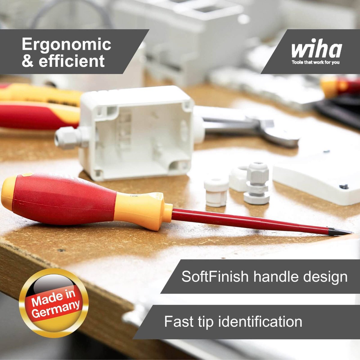 Wiha Flat Screwdriver 5.5 x 125mm Insulated VDE 1000V Softfinish