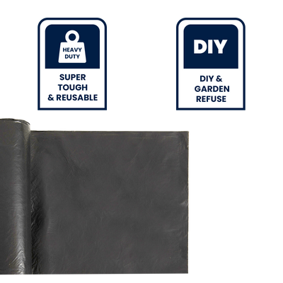 Grunt Rubble Bags - 44L - Polythene - Super Tough - 6 Pack