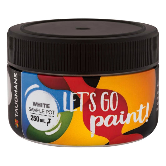 Taubmans White Sample Pot 250ml Water-Based Acrylic Easy Application
