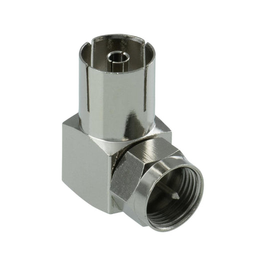Antsig F Plug Pal Socket Right Angle - 75 OHM Connector - Compact Design
