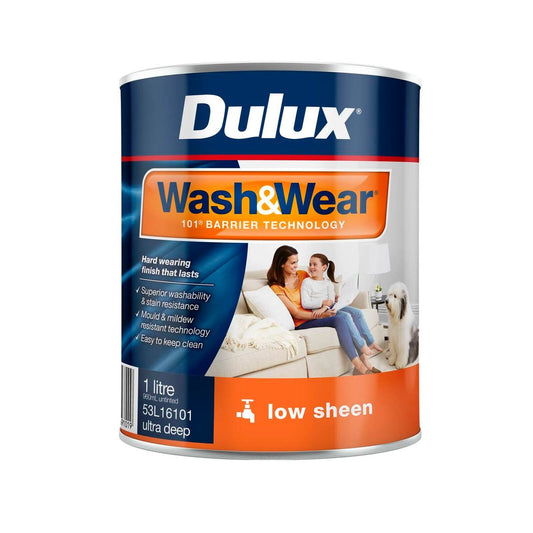 Dulux Interior Paint Wash Wear Low Sheen 1L Ultra Deep - Durable - Easy Clean - Auzzistore