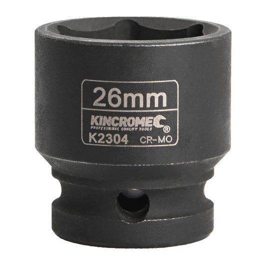 Kincrome 26mm Impact Socket - Cr-Mo Steel - Rust Resistant - Durable - Auzzistore