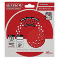 Diablo 125mm Mixed Grit Abrasive Random Orbital Sheets 10 Pack - Red