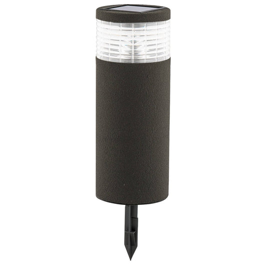 Arlec Solar Bollard Light - Grey Render Finish - 10 Lumens - Sandstone
