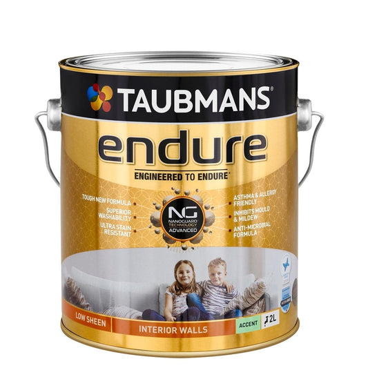Taubmans 2L Accent Low Sheen Endure Interior Walls Paint - 2L - Stain Resistant - Low Odour - Auzzistore