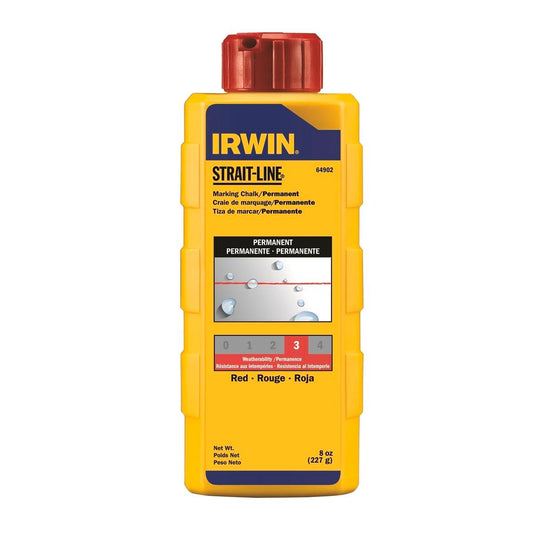 Irwin Chalk Powder - 8oz - Red - High Visibility Lines - Auzzistore