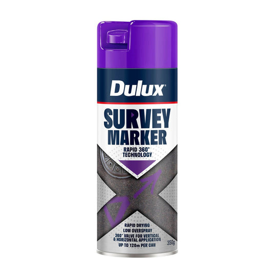 Dulux Survey Marker 350g Aerosol - Purple - High-Visibility Marking Spray - Auzzistore
