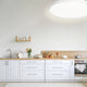 Brilliant 30cm Tri Colour Dimmable LED Oyster Ceiling Light - White - 1400 Lumens - Energy Efficient