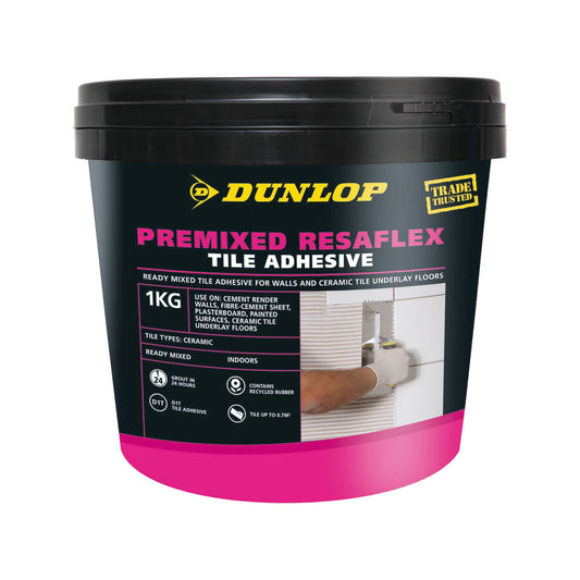 Dunlop Tile Adhesive - 1kg - Portland Cement - Flexible - Auzzistore