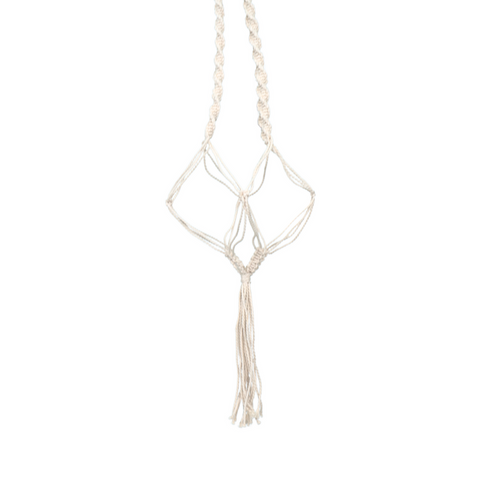 Eden Cotton Macrame Hanger - 120cm - Natural - Indoor/Outdoor Use - Auzzistore